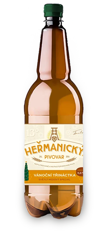 Heřmanické silné pivo světlá 13% Medová