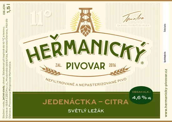 Heřmanický ležák 11% CITRA