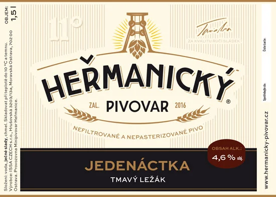 Heřmanický tmavý ležák 11%