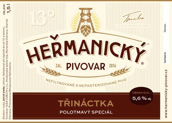 Heřmanická polotmavá 13%