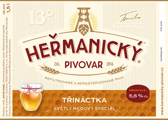 Heřmanický medový speciál 13%