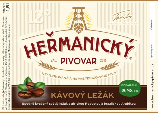 Heřmanický ležák 12° kávový