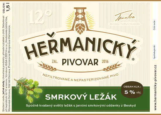 Heřmanický ležák 12° smrkový