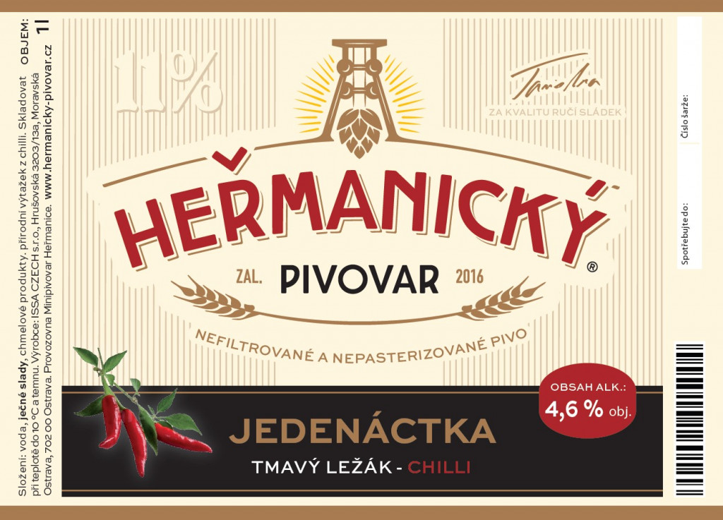Heřmanický ležák 11% CHILLI