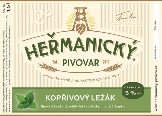 Heřmanický ležák 12° kopřivový